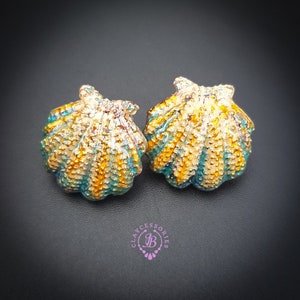 Shells stud summer earrings zdjęcie 3