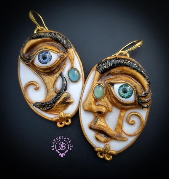 Salvador Dali style earrings