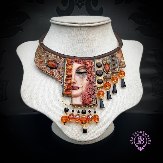 Freya&#39;s Golden Tears bib ART necklace