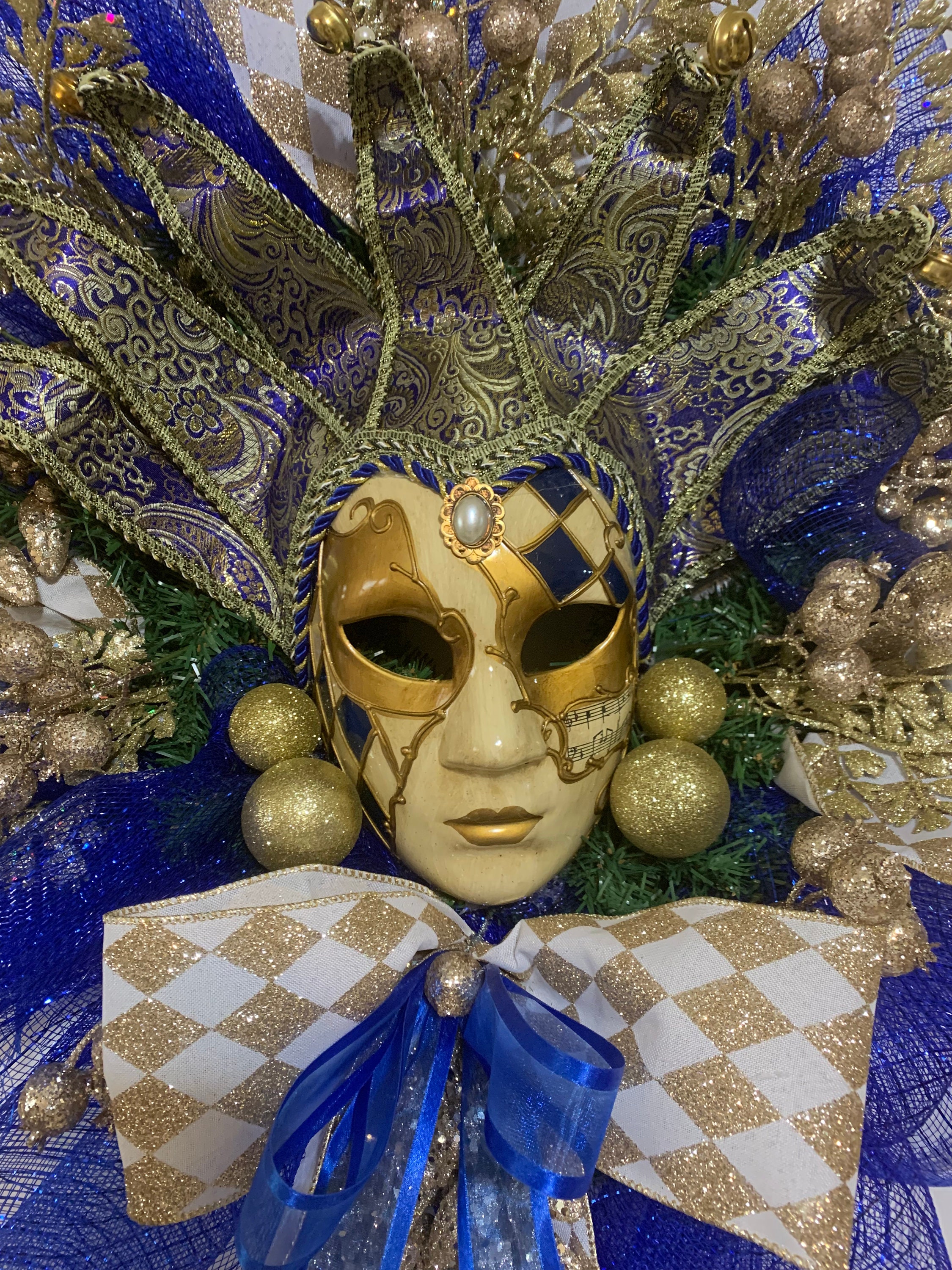 Mardi Gras 2 mask decoration, Mardi Gras PGG mask Ornament, Mardi Gras