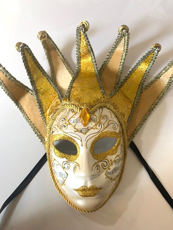 Gold Mardi Gras Masquerade Mask Classic Venetian Masquerade | Etsy
