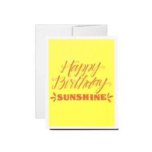 Happy Birthday Sunshine, Birthday Card