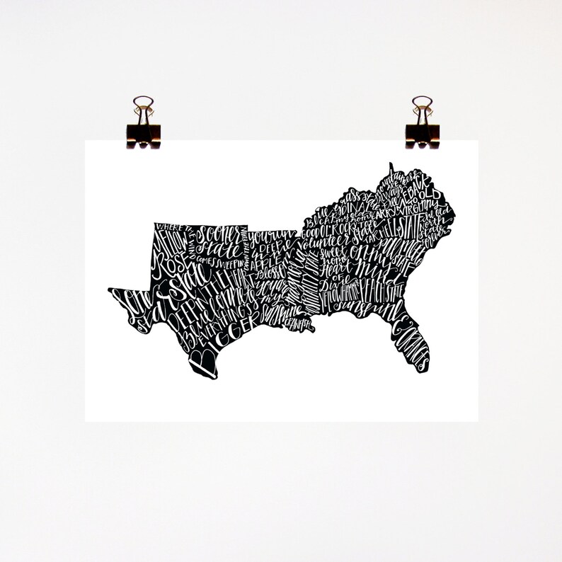 The South Print 8x10 print Southern Sayings | Etsy