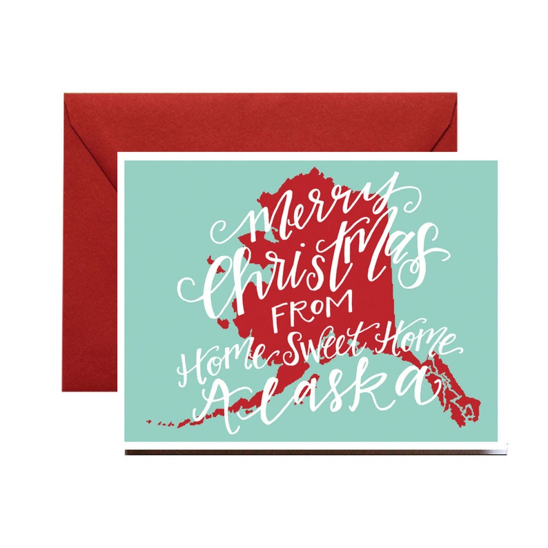 Merry Christmas from Home Sweet Home Alaska, Set of 10 Christmas Cards image 2