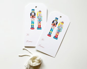 Nutcracker Christmas Gift Tags, Set of 8