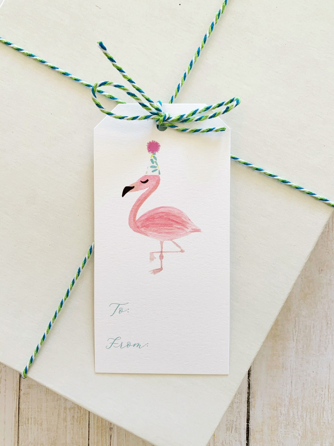 Party Flamingo Gift Tags - Etsy