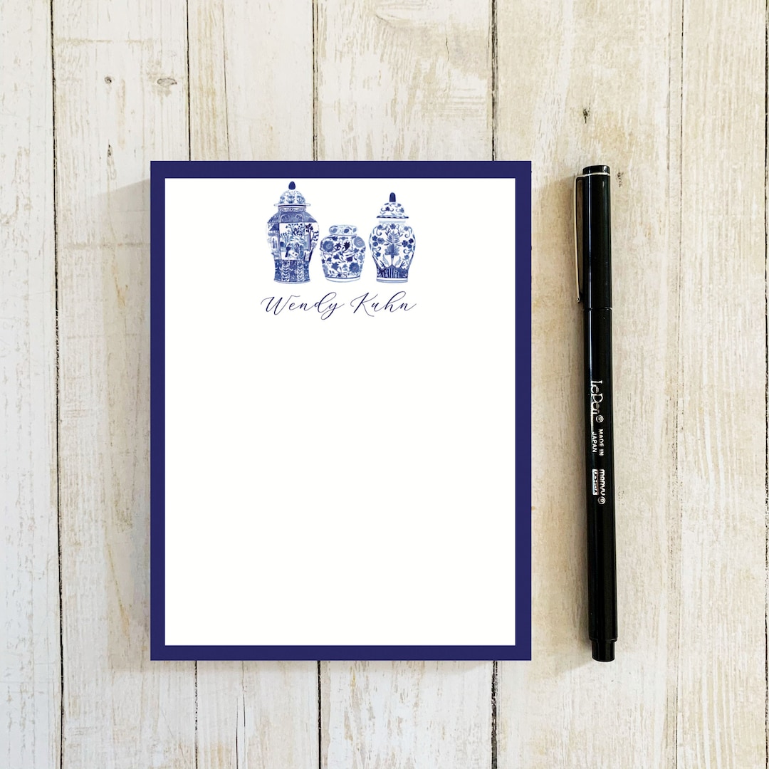 Personalized Ginger Jar Notepad, A2 Size - Etsy