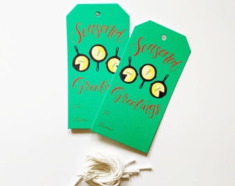 Seasoned Greetings Christmas Gift Tags, Set of 8