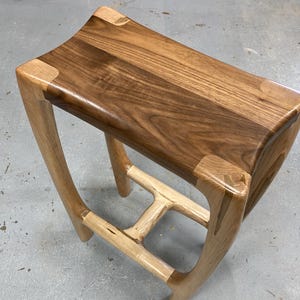 Walnut and Maple Counter Stool | Walnut Bar Stool 25" Height