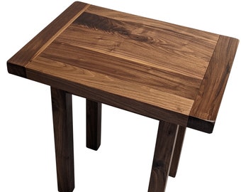 Walnut Wood End Table, Side Table, Narrow Side Table, Walnut Table , Walnut Side Table, Custom Side Table, Custom Table, Low Side Table