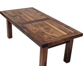 Walnut coffee table | 4 ft x 2 ft | Made with solid walnut wood | Custom Wood Coffee Table | Made in Colorado