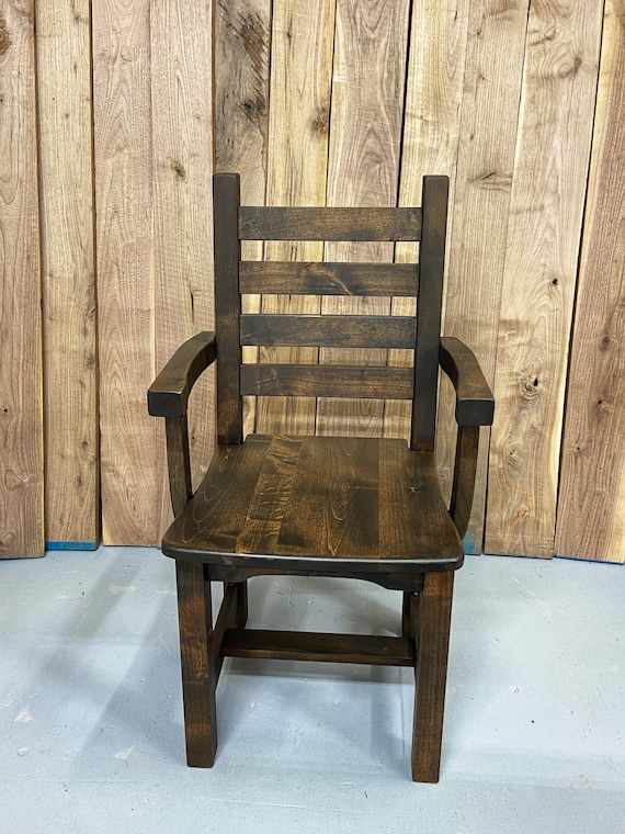 Ladder Back Arm Chairs Office Chair Dining Chairs Dinning Chairs Rustic Dining Chairs Kitchen Chair Handmade Chairs Etsy