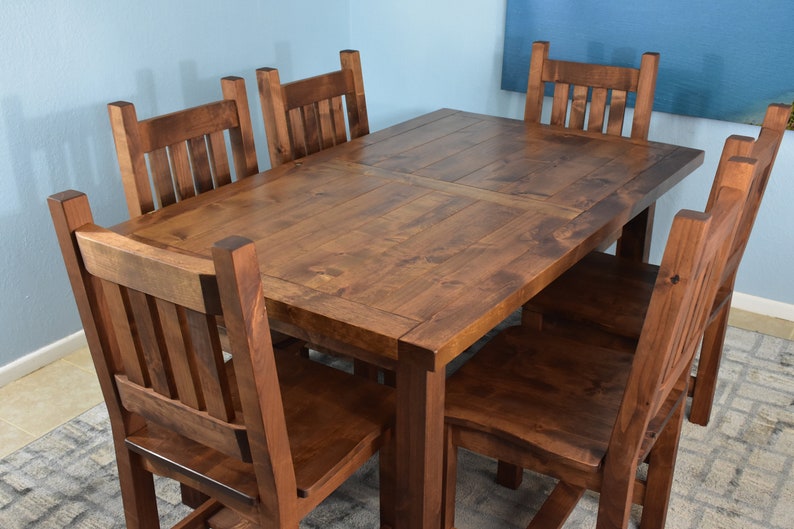 Dining Table 5' x 3' Handcrafted Alder Wood Custom Etsy