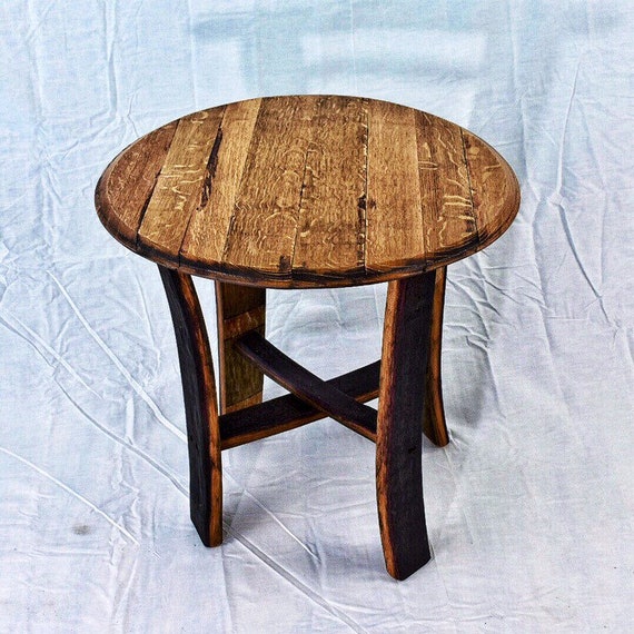 Wine Barrel End Table Wine Barrel Table Wine Furniture Etsy