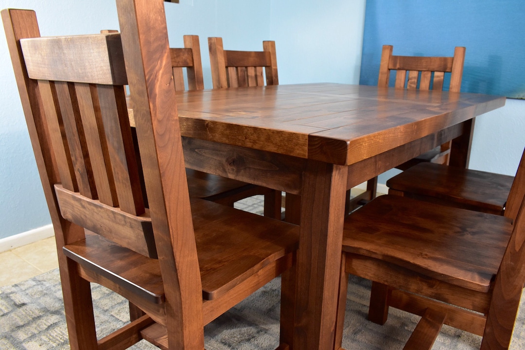 Wood Chairs for Dining Table Handcrafted Chairs Alder Etsy