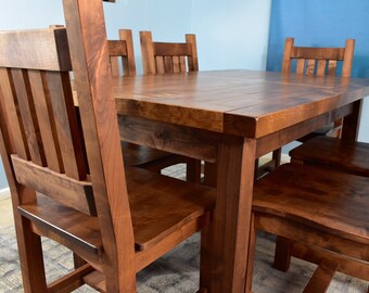 Wood Dining Chairs | Set of Chairs | Handcrafted Chairs | Alder Dining Chairs | High Quality Wood Chairs | priced per chair