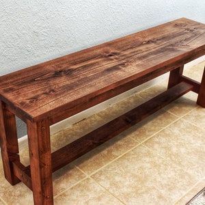 Wood Bench For Dining Table Dining Table Bench Solid Wood Bench Alder Wood Bench Handcrafted Bench image 2