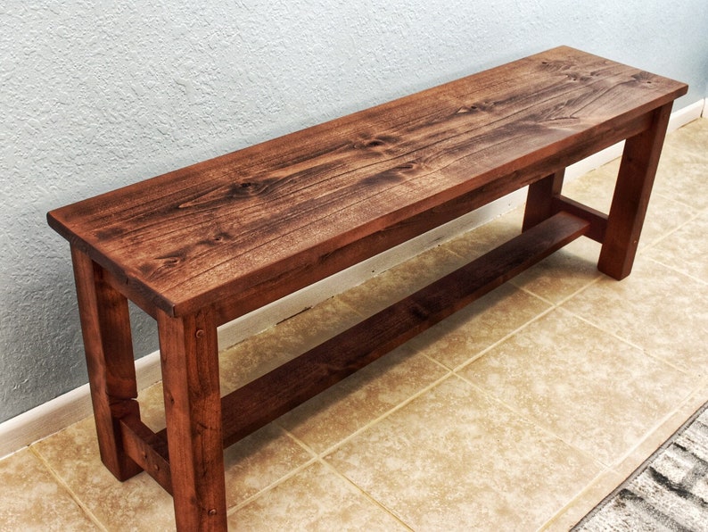 Wood Bench For Dining Table Dining Table Bench Solid Wood Bench Alder Wood Bench Handcrafted Bench image 2