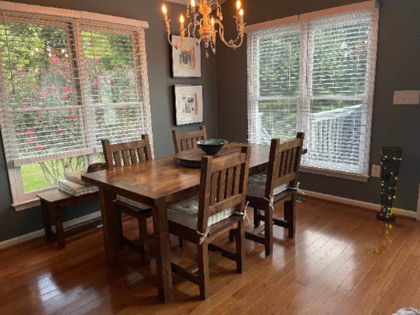 Dining Table Set and Chairs Handcrafted Dining Set With Etsy