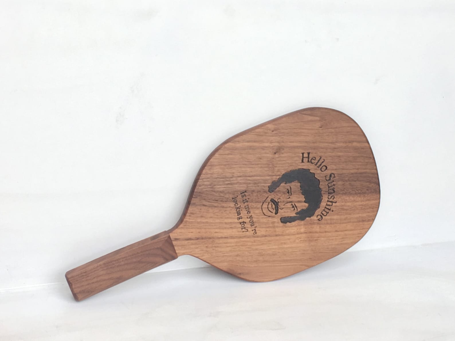 Walnut Pickle Ball Paddle Custom Wood Burned Regulation Size Etsy