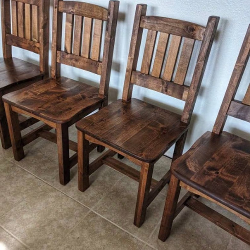 Alder Chairs, Dining chairs, Handmade Dining Chairs, Mission Style Chairs, Modern Chairs image 1