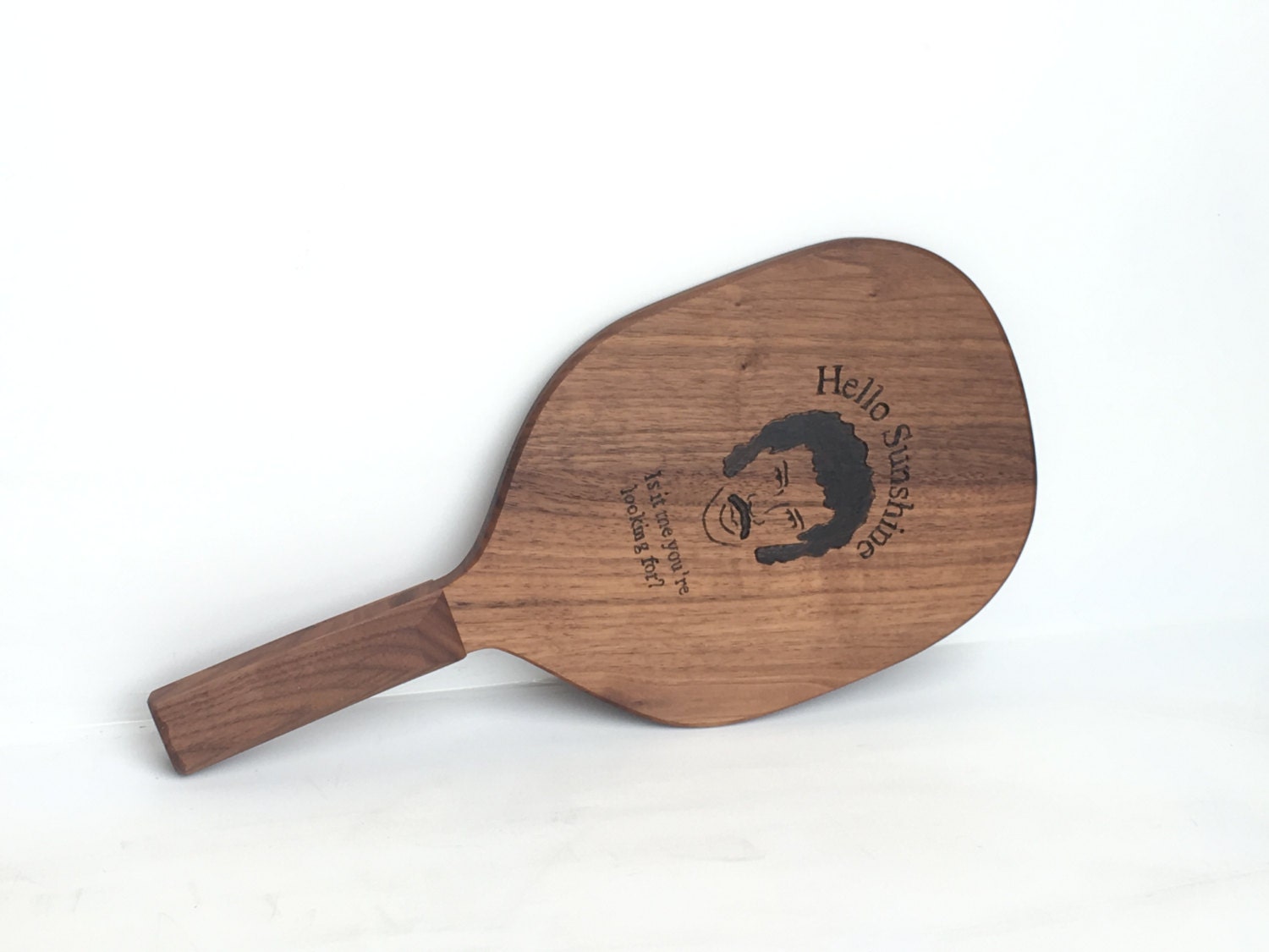 Walnut Pickle Ball Paddle Custom Wood Burned Regulation Size | Etsy