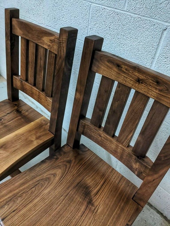 Walnut Dining Chairs Priced per Chair Handcrafted Chairs Dining
