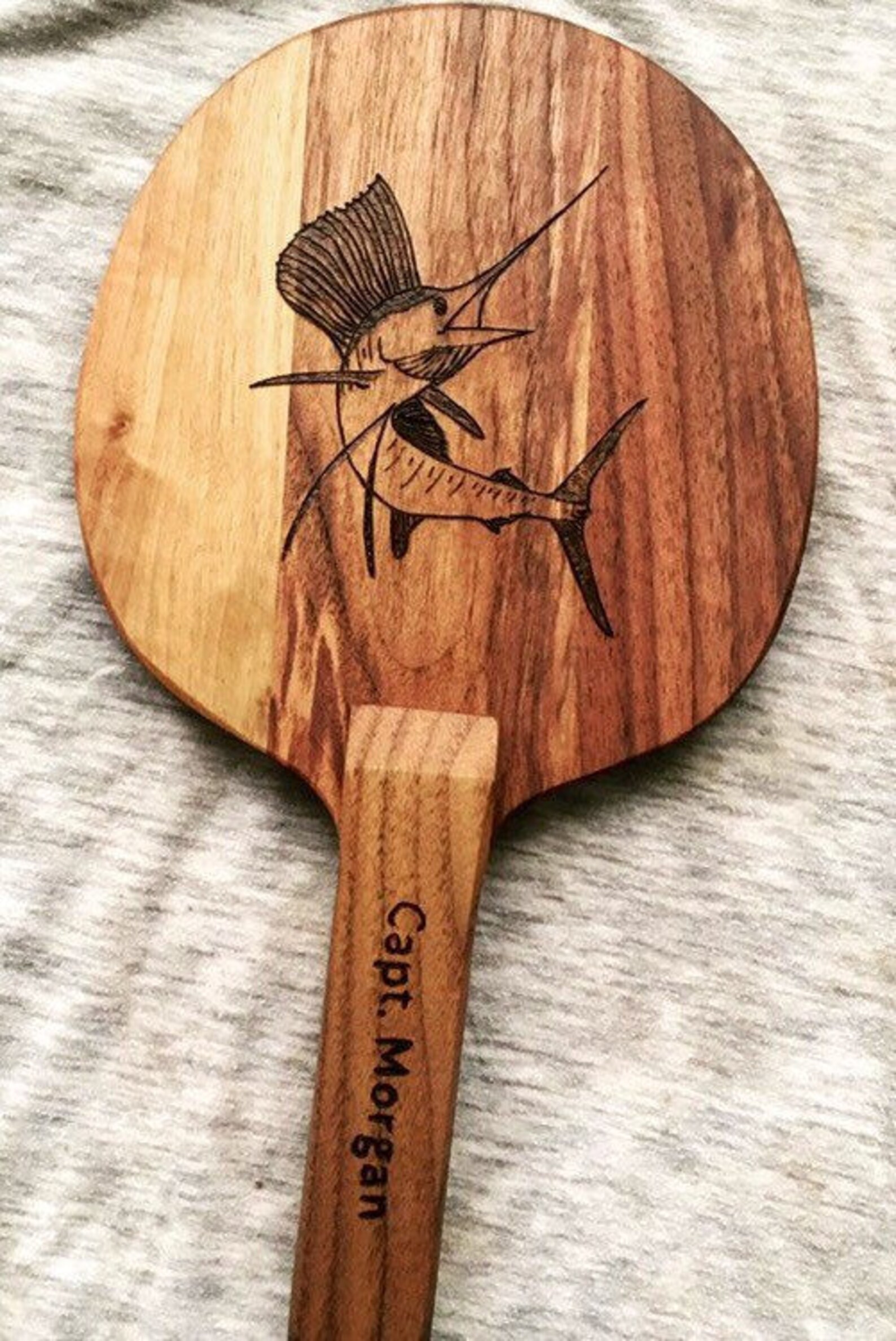 Custom Ping Pong Paddle Walnut Wood You Pick Wood Burning Etsy