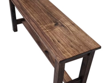 Walnut wood bench | Handcrafted Walnut Bench | Bench for Table | Bench for Entryway