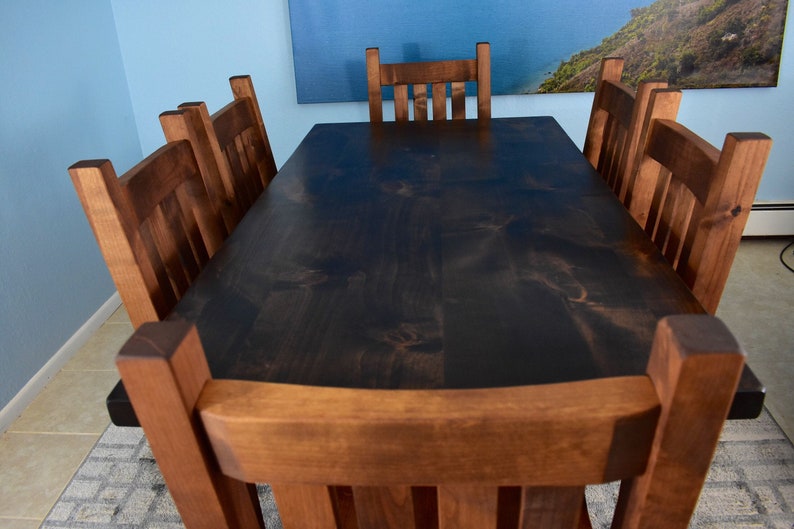 Solid Alder Wood Dining Table 5' x 3' Custom Etsy