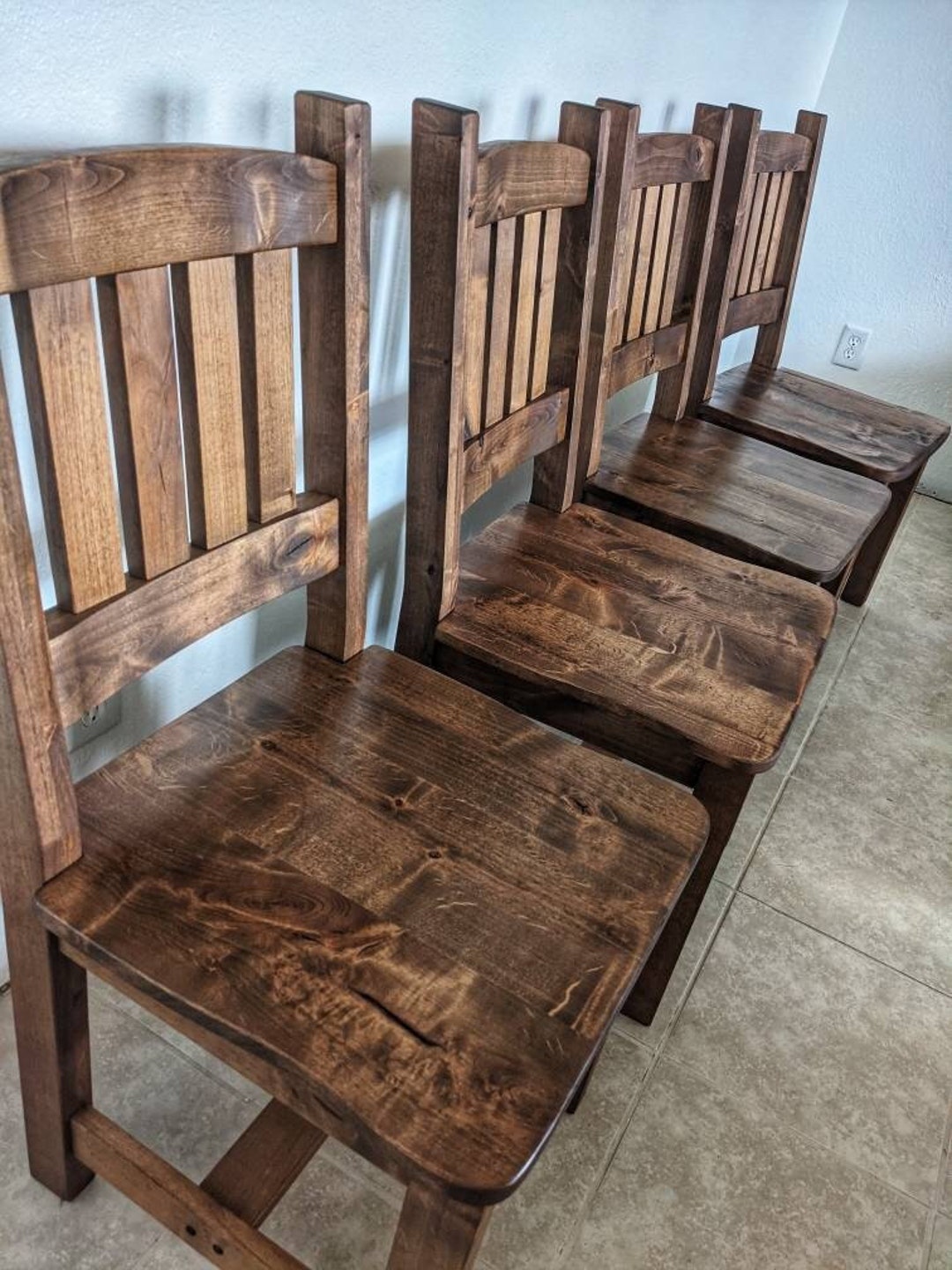 Set of 4 Chairs Dining Set of 6 Chairs Dining Chairs Handcrafted Wood