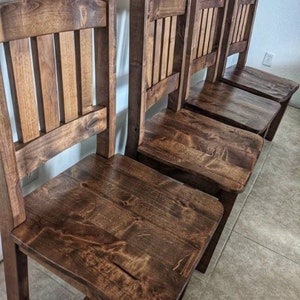 Alder Chairs, Dining chairs, Handmade Dining Chairs, Mission Style Chairs, Modern Chairs image 2