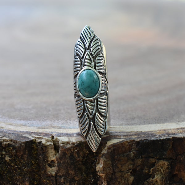 Silver & Turquoise Dread Bead | 8.5mm Loc Bead | Dreadlock Accessory | Loc Jewelry | Dread Bead | Large Hole | 8.5mm Hole | Cuff Bead