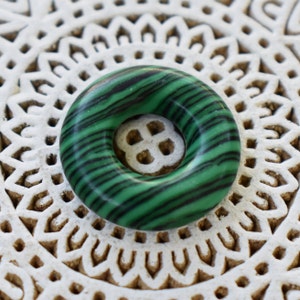Malachite Gemstone Dread Beads | 8mm Dread Beads | Rondell Beads | Dreadlock | Dread Accessory | Dread Beads