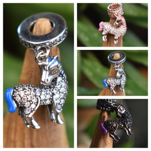 Black and Purple Unicorn Halloween Dread Bead | 4.5mm Hole | Dreadlock Bead | European Bead