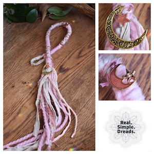 OOAK Pink Celestial Crystal Wrap | 30 INCH WRAP | Dread Wrap | Hair Wrap