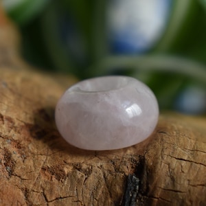 Pink Quartz Gemstone Dread Beads | 6mm Dread Beads | Rondell Beads | Dreadlock | Dread Accessory | Dread Beads