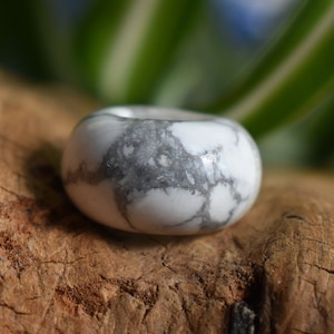 Howlite Gemstone Dread Beads | 6mm Dread Beads | Rondell Beads | Dreadlock | Dread Accessory | Dread Beads