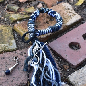 Bewitched Cat Dread Wrap Extension | 22&quot; | Dread Wrap | Dread Extension | Yarn Fall | Cat | Witch