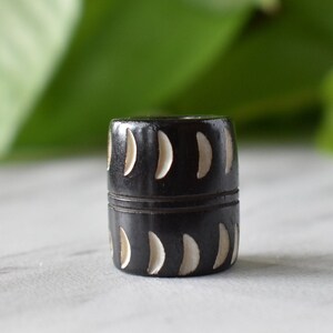Tribal Dread Bead | Bone Dread Bead | 10mm | Dreadlock Accessory | Norse Dread Bead | Viking Dread Bead | Loc Jewelry