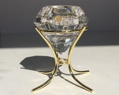 Bleikristall, Diamond Shaped Tea Candle Holder Paperweight. Made in Germany