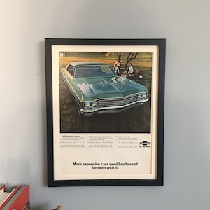 Vintage Car Advertisement 1970 Chevrolet Caprice Original ad, 10"x14" page from LIFE Magazine Vintage Advertising Collectible