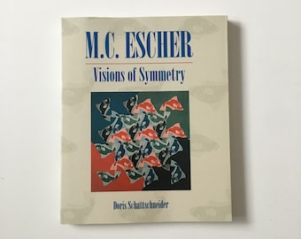 ART BOOK M C Escher -Visions of symmetry by Doris Schattschneider, vintage coffee table art book