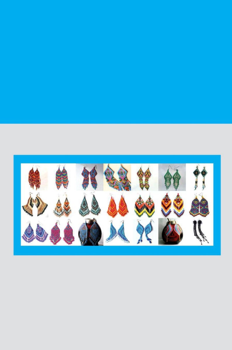 Download Brick Stitch Seed Bead Earrings. Coloring Book 1. 21 projects | Etsy