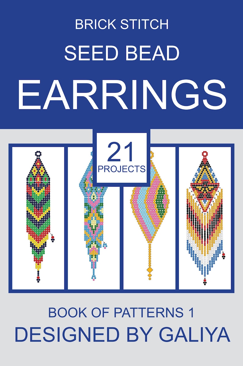 Book of Patterns 1 21 projects Brick Stitch Seed Bead Earrings