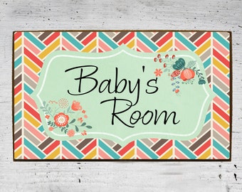 Kids Room Door Sign for Kid's Door. Baby Nursery Decor, Nursery Room ...