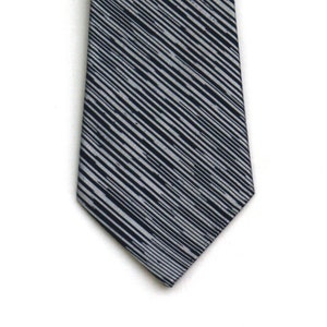 Navy and Silver Thai Silk Necktie