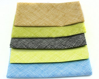 Modern Cross Hatch Modern Multi Dinner Napkins Set of 5