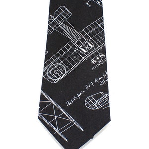 Airplane Plans Blue Necktie image 3