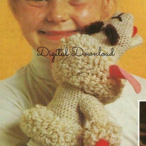 2 Lamb Chop Puppet Patterns, Includes Knit and Crochet Pattern, Vintage Shari Lewis  TV, Digital Download, PDF Instant